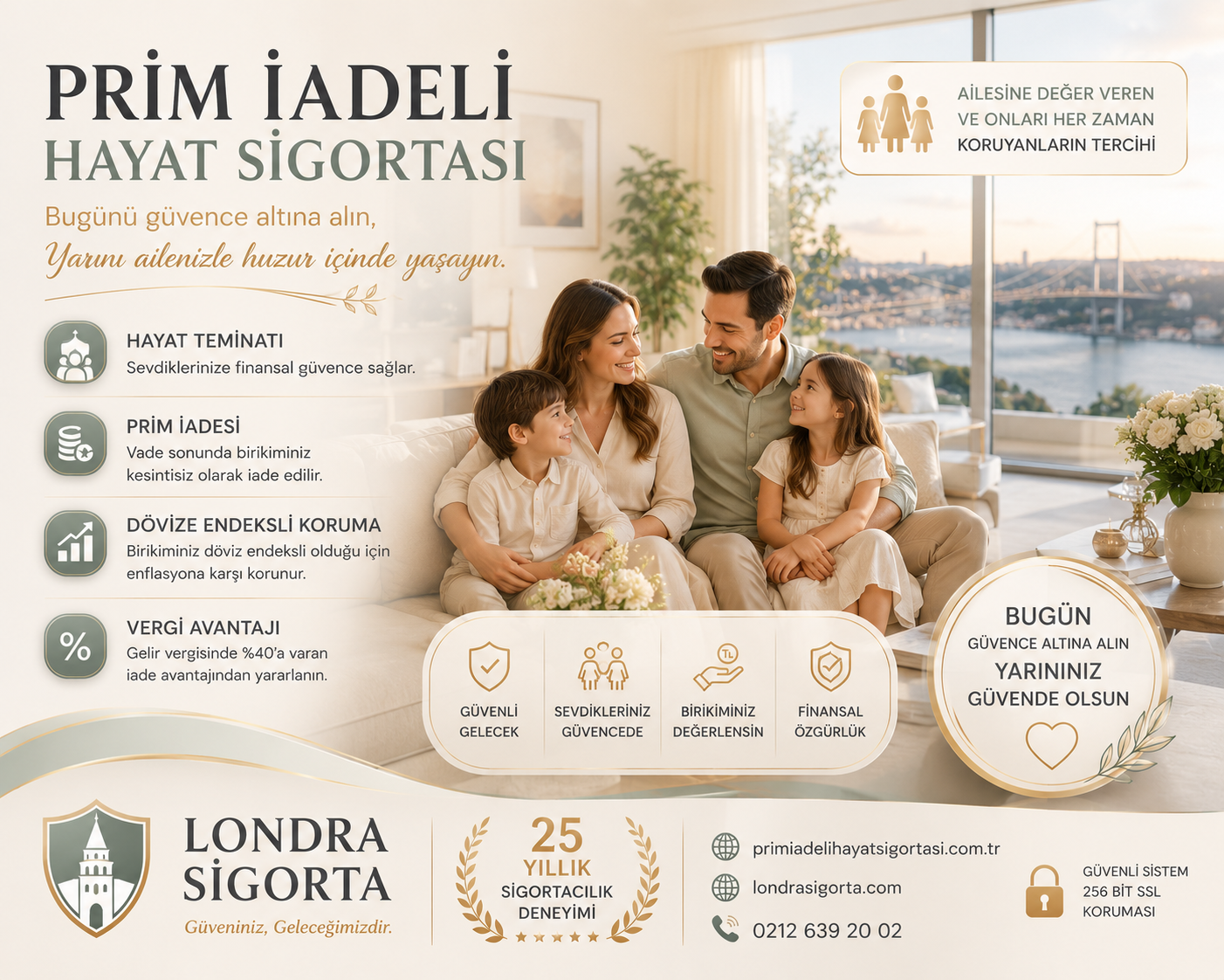 Prim İadeli Hayat Sigortası 2026 aile güvencesi, dövize endeksli hayat sigortası ve Londra Sigorta