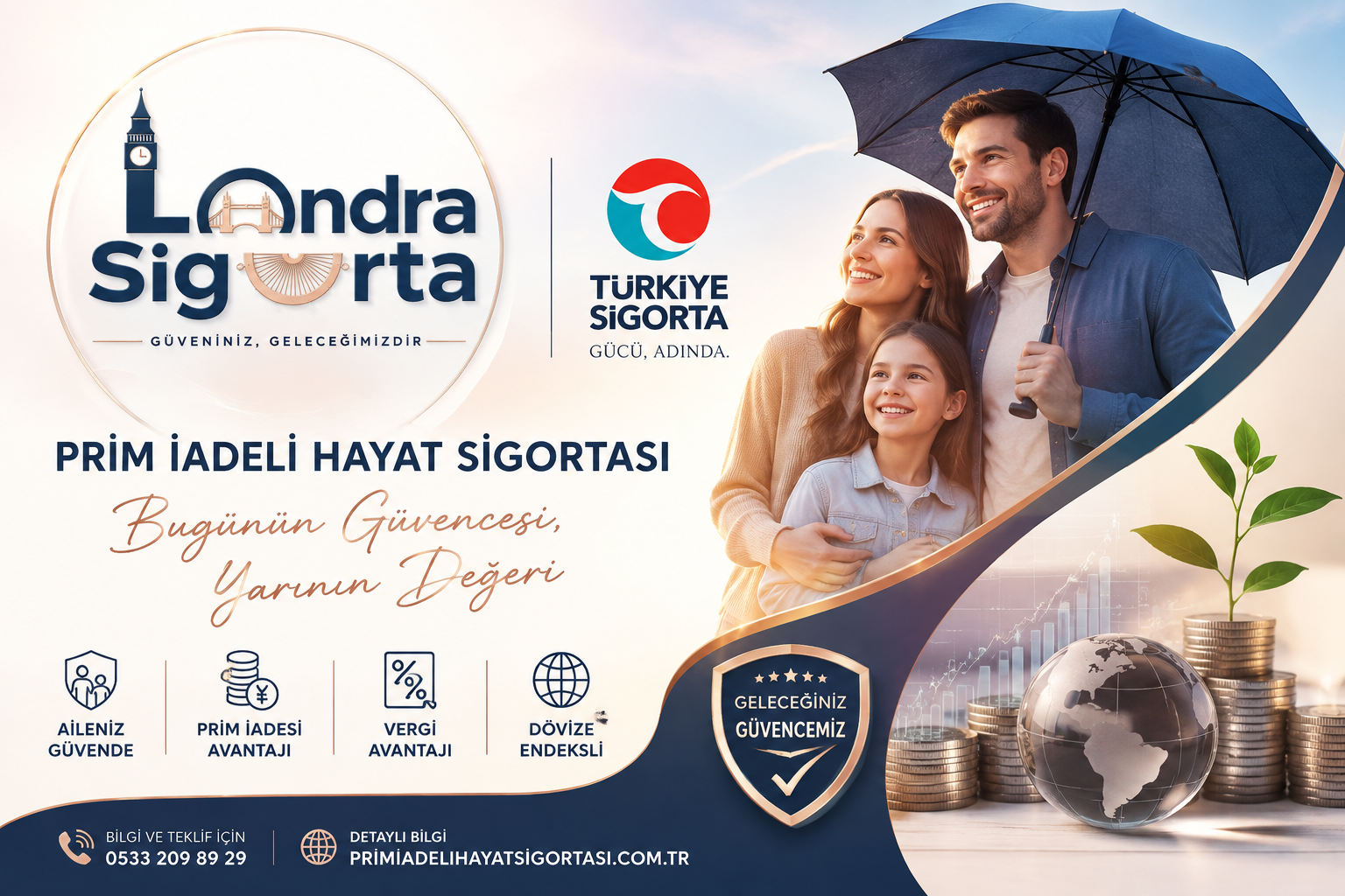 Prim iadeli hayat sigortası 2026 döviz endeksli hayat sigortası Londra Sigorta